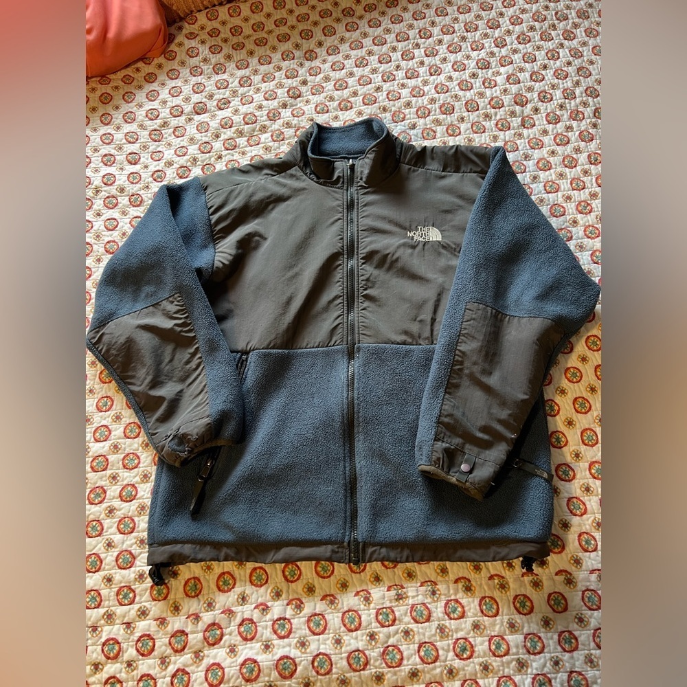 The North Face Fleece Blue Full Zip Sweater Youth size XL